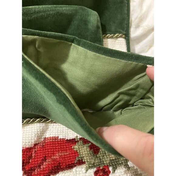 4 New With Tags, Wool and Velvet Needlepoint Christmas Stockings Old World Santa - Picture 9 of 16